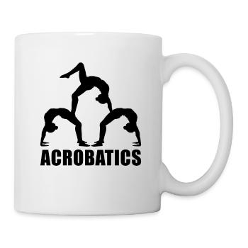 Retro Graphic Gymnast Gymnastics Acrobat Acrobatic - Tasse - Weiß - Rechts