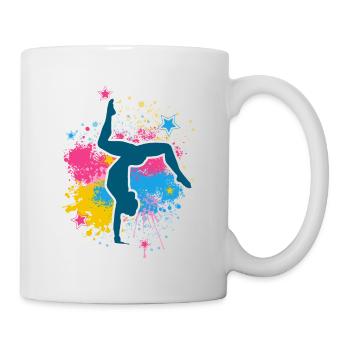Retro Graphic Gymnast Gymnastics Acrobat Acrobatic - Tasse - Weiß - Rechts