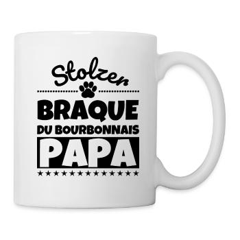 Braque du Bourbonnais lustig Herrchen Hund - Tasse - Weiß - Rechts