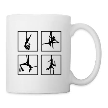 Retro Graphic Gymnast Gymnastics Acrobat Acrobatic - Tasse - Weiß - Rechts