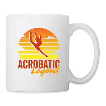 Retro Graphic Gymnast Gymnastics Acrobat Acrobatic - Tasse - Weiß - Rechts