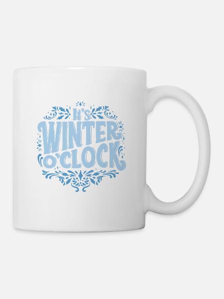 it's winter o'clock - Tasse - Weiß