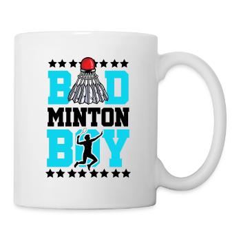 Badminton Boy Noun Definition Shuttlecock Badminto - Tasse - Weiß - Rechts