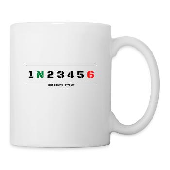 One Down - Five Up Motorcycle Motorsport Race - Mug - white - Right