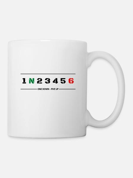 One Down - Five Up Motorrad Motorsport Race - Tasse - Weiß