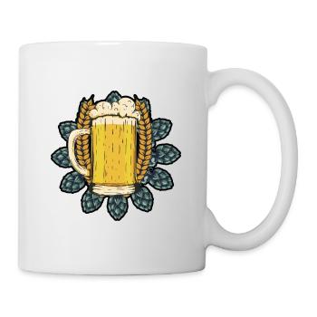 Retro Graphic Homebrewing Winemaking Brewery Craft - Tasse - Weiß - Rechts