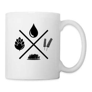 Retro Graphic Homebrewing Winemaking Brewery Craft - Tasse - Weiß - Rechts
