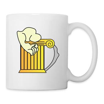 Retro Graphic Homebrewing Winemaking Brewery Craft - Tasse - Weiß - Rechts