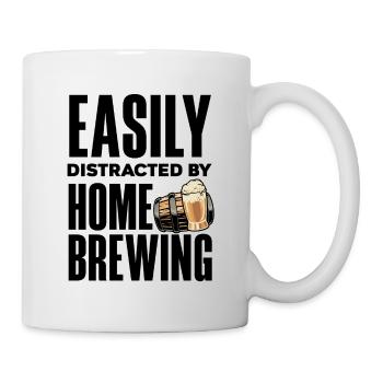 Easily Distraced Home Brewing Homebrow Brewery Bee - Tasse - Weiß - Rechts