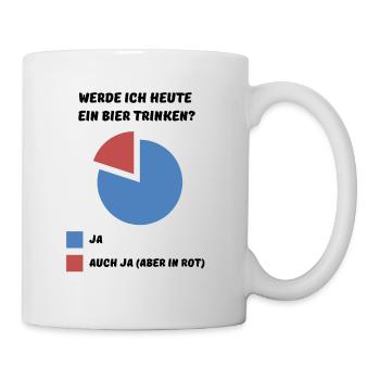 Heute Bier Trinken - Ja wir werden eskalieren und - Tasse - Weiß - Rechts