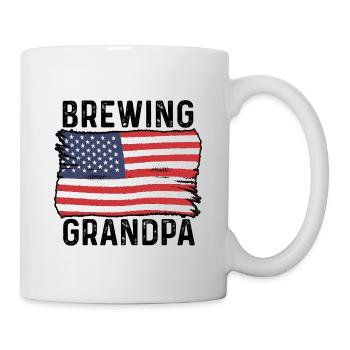 Grandpa Graphic Homebrewing Winemaking Brewery Cra - Tasse - Weiß - Rechts