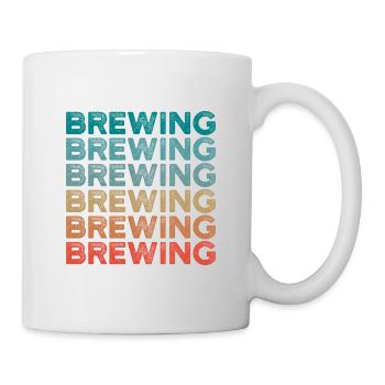 Retro Graphic Homebrewing Winemaking Brewery Craft - Tasse - Weiß - Rechts
