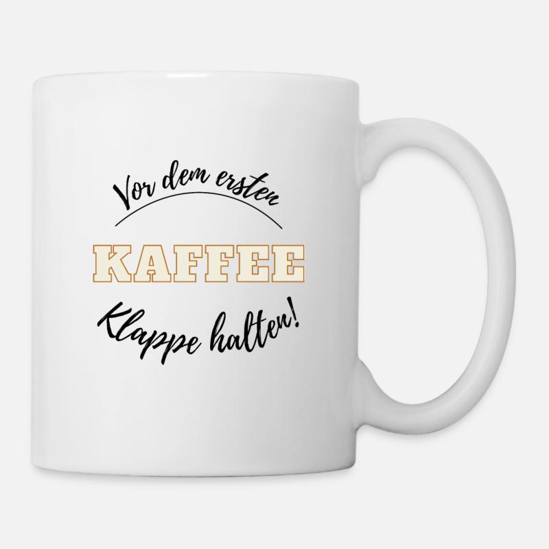 Vor dem ersten Kaffee - Notwehr - Klappe halten - Tasse - Weiß