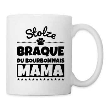 Stolze Braque du Bourbonnais Mama - Tasse - Weiß - Rechts
