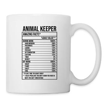 Amazing Facts Animal Keeper During Work Zoo Keeper - Tasse - Weiß - Rechts