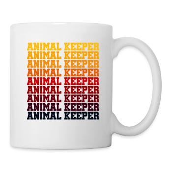 Retro Graphic Animal Keeper Zoo Keeper Animal Love - Tasse - Weiß - Rechts