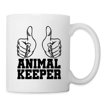 Retro Graphic Animal Keeper Zoo Keeper Animal Love - Tasse - Weiß - Rechts