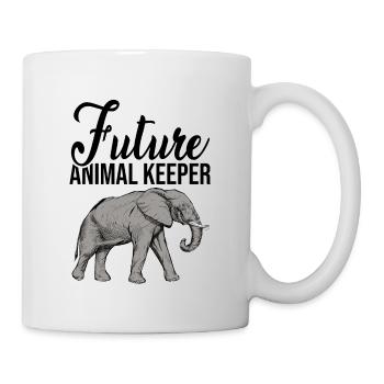 Future Animal Keeper Animal Lover Zoo Keeper Zoolo - Tasse - Weiß - Rechts
