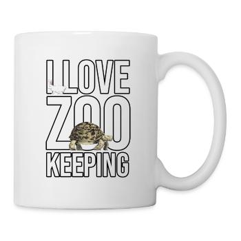 I Love Zoo Keeping Animal Lover Animal Keeper Zool - Tasse - Weiß - Rechts