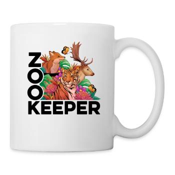 Retro Graphic Animal Keeper Zoo Keeper Animal Love - Tasse - Weiß - Rechts