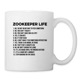 Life Of A Zoo Keeper Animal Lover Zoologist Animal - Tasse - Weiß - Rechts