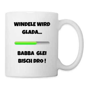 Windele wird geladen Schwäbisch Eltern Papa - Tasse - Weiß - Rechts