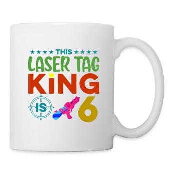 This Laser King Is 6 Lasertag Player Lasergame Pha - Tasse - Weiß - Rechts