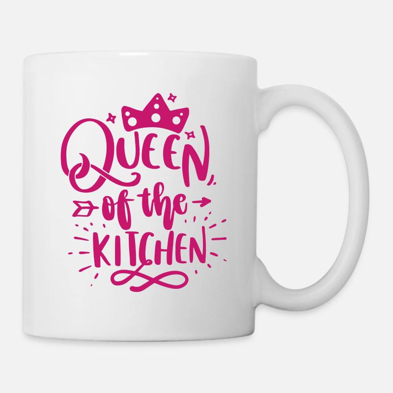 Queen of Kitchen Pink - Tasse - Weiß