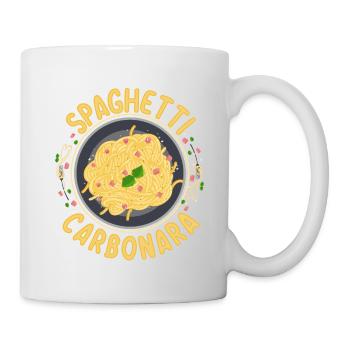 Spaghetti Carbonara | Amateurs de pâtes cuisiniers - Mug blanc - blanc - Droite