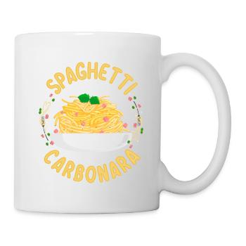 Spaghetti Carbonara | Pasta Liebhaber Köche - Tasse - Weiß - Rechts