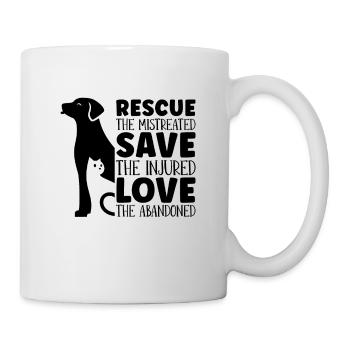 Sauver l’amoureux des animaux maltraités Sauveteur d’animaux - Mug blanc - blanc - Droite