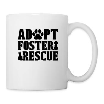 Adoptez Foster Animal Rescue Adoption Animal Rescuer - Mug blanc - blanc - Droite