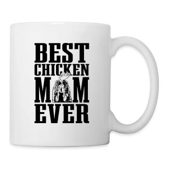 Best Chicken Mom Retro Lovers Cock Lover - Tasse - Weiß - Rechts