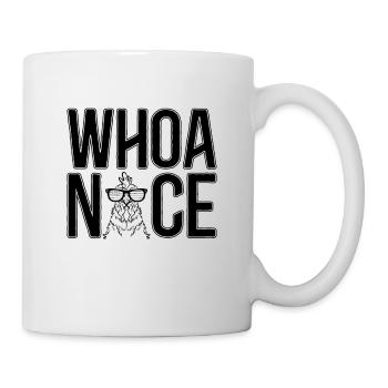 Whoa Nice Cock Chicken Farming Cock Lover - Mug - white - Right