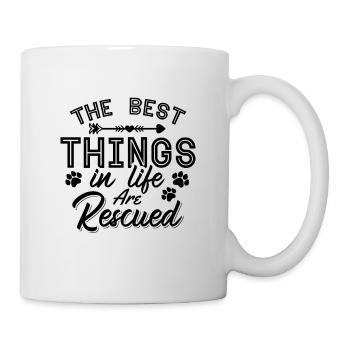 The Best Things Animal Rescue Adopt Animal Rescuer - Mug - white - Right