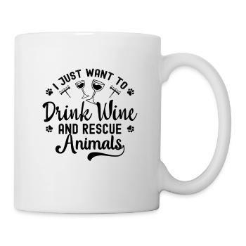 Je veux juste sauver des animaux Adopter Animal Rescuer - Mug blanc - blanc - Droite
