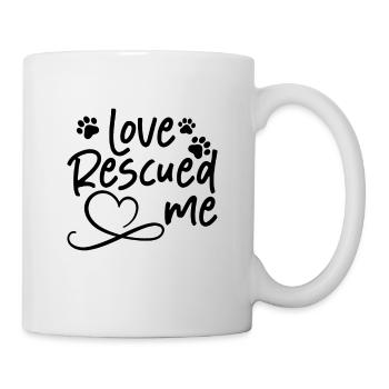 Love Rescued Me Animal Rescue Adoptez Animal Rescuer - Mug blanc - blanc - Droite