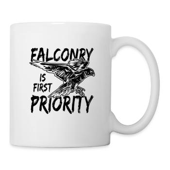 La fauconnerie est le premier oiseau de proie Fauconnier - Mug blanc - blanc - Droite