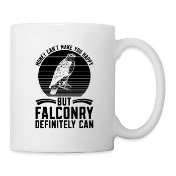 L’argent ne peut pas fauconner Retro Birds Of Prey Falconer - Mug blanc - blanc - Droite