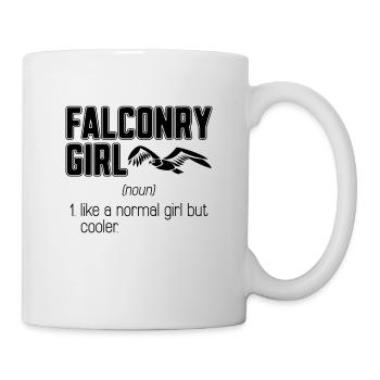 Fille de fauconnerie comme un ornithologue normal Fauconnier - Mug blanc - blanc - Droite