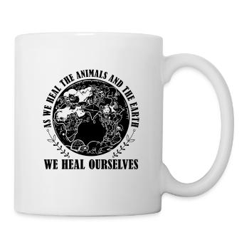 As We Heal Animal Welfare Adoption Animal Worker - Tasse - Weiß - Rechts