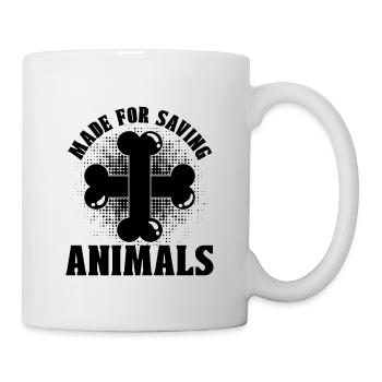 Made For Saving Animal Welfare Adopt Animal Worker - Tasse - Weiß - Rechts