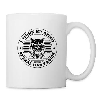 Je pense que mon vétérinaire vétérinaire Tech vétérinaire - Mug blanc - blanc - Droite