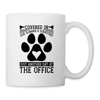 Covered In Fur Veterinary Vet Student Veterinarian - Mug - white - Right