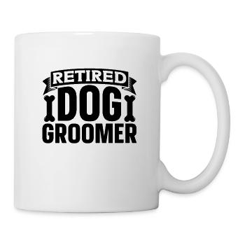 Retired Dog Pet Groomer Fur Animal Stylist Groomer - Mug - white - Right
