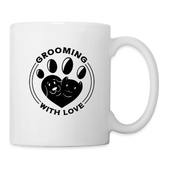 Toilettage avec amour Toiletteur pour animaux de compagnie Salon d’animaux - Mug blanc - blanc - Droite