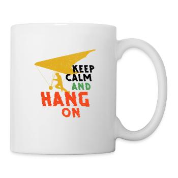 Keep Calm And Hang On Parachute Paragliding Paragl - Tasse - Weiß - Rechts