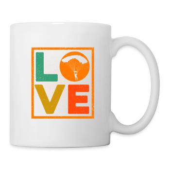 Love Graphic Paragliding Parachute Paramotor Parag - Tasse - Weiß - Rechts