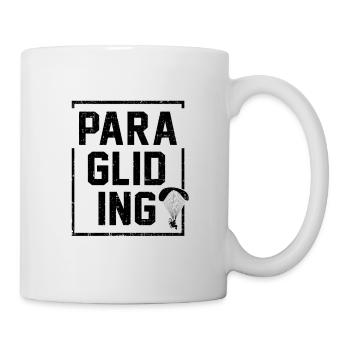Retro Graphic Paragliding Paraglider Parachute Sky - Tasse - Weiß - Rechts