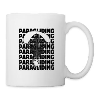 Retro Graphic Paragliding Paraglider Parachute Sky - Tasse - Weiß - Rechts